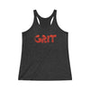GRIT (Red Logo Design) - Women's Tri-Blend Racerback Tank