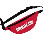 Drexler (White Logo Design) - Red Fanny Pack