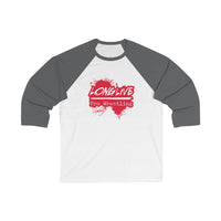 Long Live Pro Wrestling -  Logo Design - Unisex 3\4 Sleeve Baseball Tee