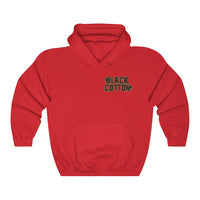 Black Cotton (Logo Design) - Heavy Blend™ Hooded Sweatshirt