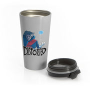 Distorted (Promo 2 Design) - Grey Stainless Steel Travel Mug