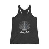 White Ash (Logo Design) - Women's Tri-Blend Racerback Tank