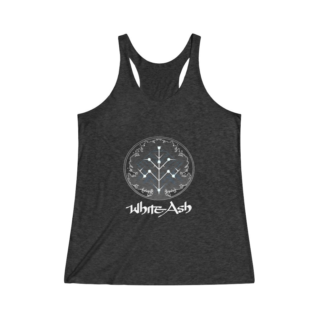 White Ash (Logo Design) - Women's Tri-Blend Racerback Tank