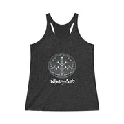 White Ash (Logo Design) - Women's Tri-Blend Racerback Tank