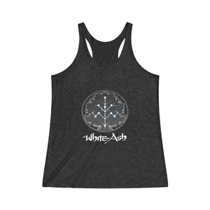 White Ash (Logo Design) - Women's Tri-Blend Racerback Tank