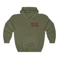 Black Cotton (Logo Design) - Heavy Blend™ Hooded Sweatshirt