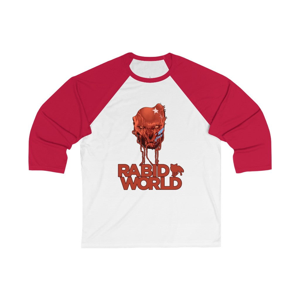 Rabid World - Dripping Blood Design - Unisex 3\4 Sleeve Baseball Tee