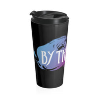 By The Horns (Logo Design) - Black Stainless Steel Travel Mug