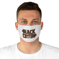 Black Cotton (Logo Design) - White Fabric Face Mask