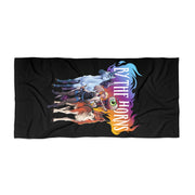 By The Horns (Group Design) - Black Beach Towel