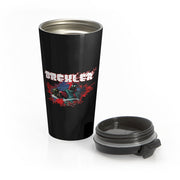 Drexler (Bullet Hole Design) - Black Stainless Steel Travel Mug