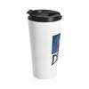 Distorted (Promo 1 Design) - White Stainless Steel Travel Mug