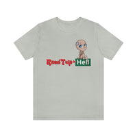 Road Trip To Hell - Angel Logo Design - Unisex Jersey Short Sleeve Tee