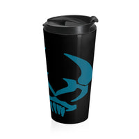 By The Horns (Horn Hunter Symbol) - Black Stainless Steel Travel Mug