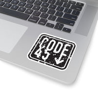 Code 45 (Black Logo Design) - Kiss-Cut Stickers