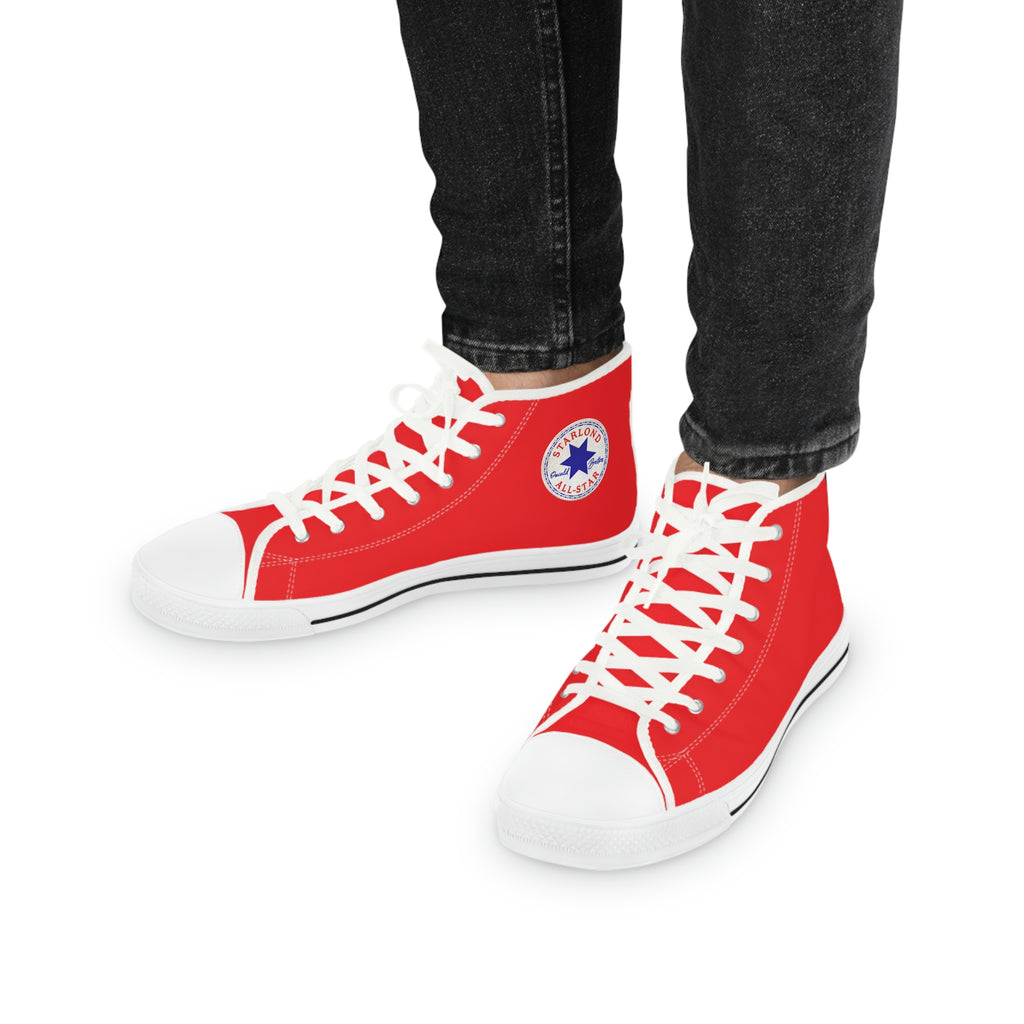 Oswald and the Star-Chaser - Red Starlond Design - Men's High Top Sneakers