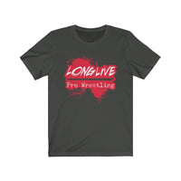 Long Live Pro Wrestling (Red Logo Design)  - Unisex Jersey T-Shirt