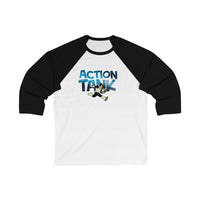 Action Tank - Action Tank Blue Design - Unisex 3\4 Sleeve Baseball Tee