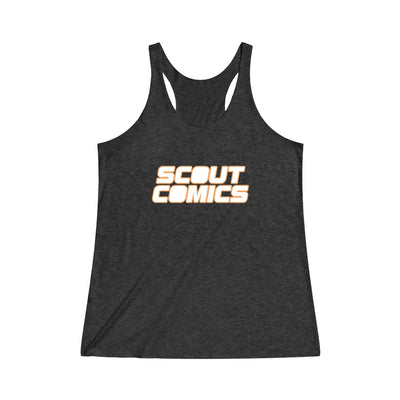 Scout Comics (White Logo Design) - Women's Tri-Blend Racerback Tank