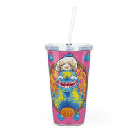 Kingjira - Pizza Monster - Plastic Tumbler with Straw