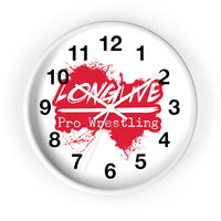 Long Live Pro Wrestling (Red Logo Design) - Wall Clock