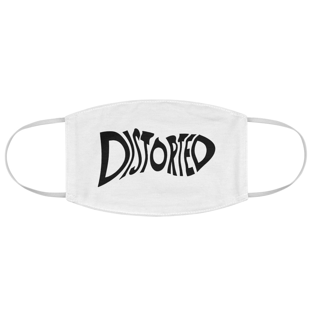 Distorted (Black Logo) - Fabric Face Mask