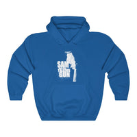 Sam and His Talking Gun (Logo Design) - Heavy Blend™ Hooded Sweatshirt