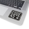 Code 45 (Black Logo Design) - Kiss-Cut Stickers