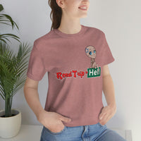 Road Trip To Hell - Angel Logo Design - Unisex Jersey Short Sleeve Tee