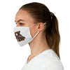 Black Cotton (Logo Design) - White Fabric Face Mask