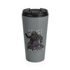 Locust (Down They Come Design) - Grey Stainless Steel Travel Mug