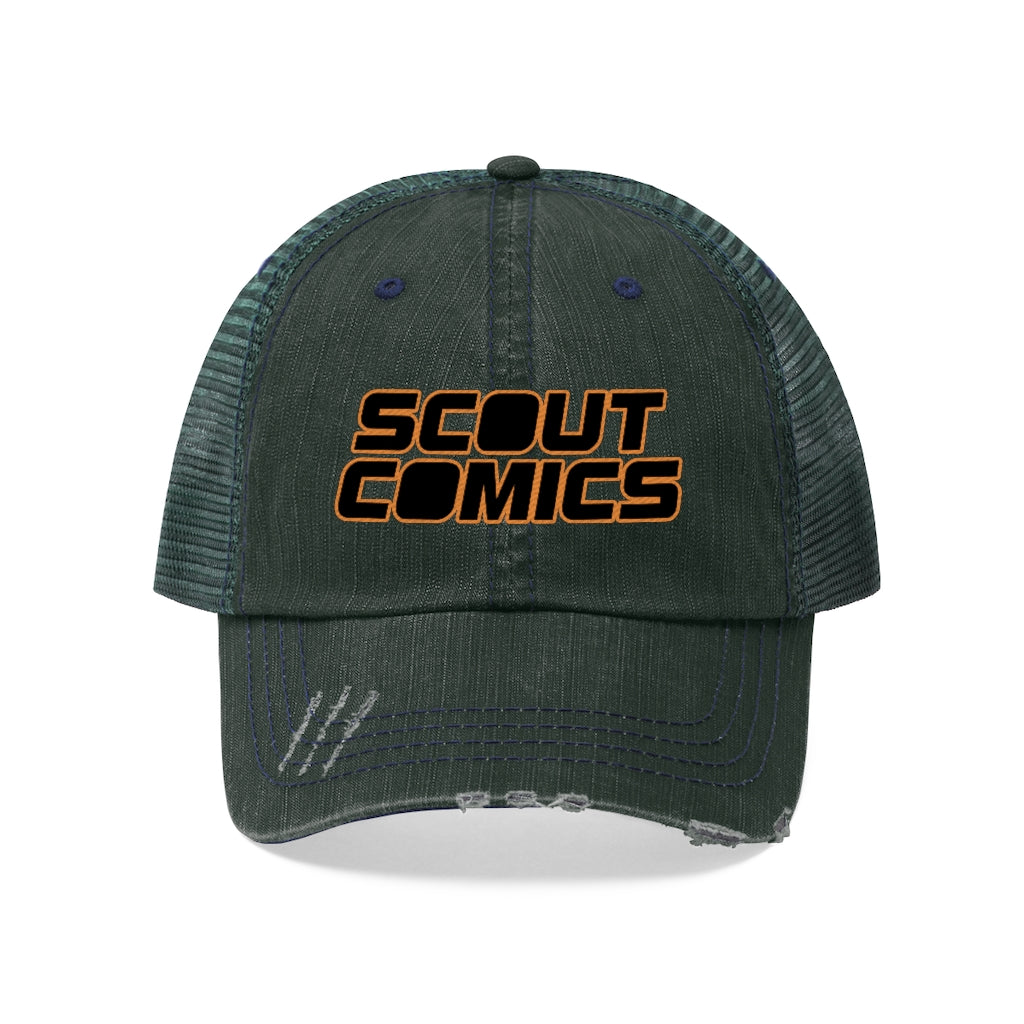 Scout Comics (Black Logo Design) - Unisex Trucker Hat