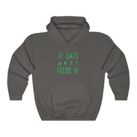 It Eats What Feeds It (Logo Design) - Heavy Blend™ Hooded Sweatshirt