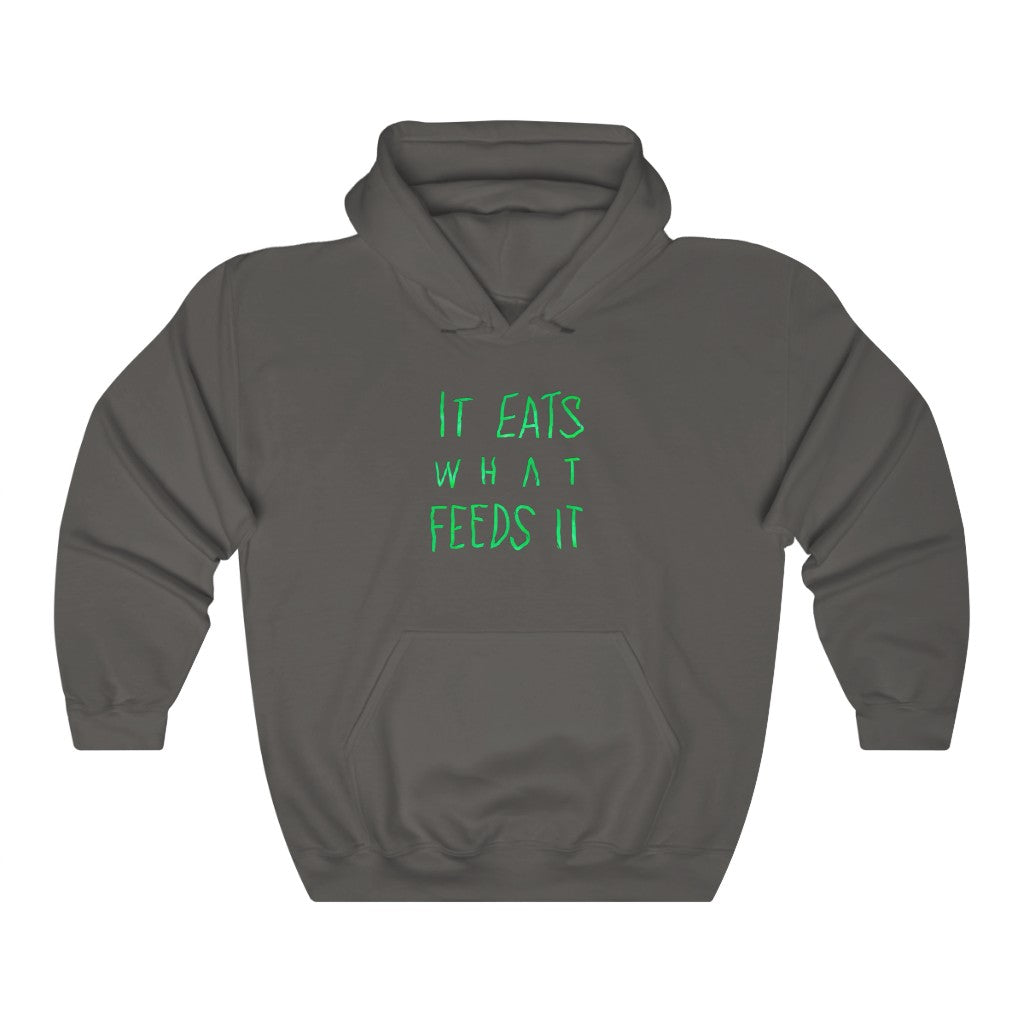 It Eats What Feeds It (Logo Design) - Heavy Blend™ Hooded Sweatshirt