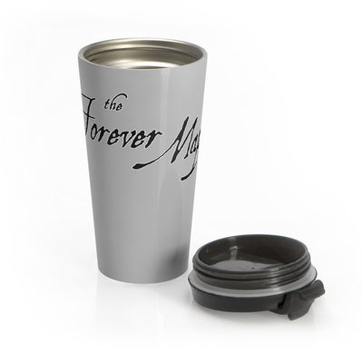 Forever Maps (Logo Design) - Black Stainless Steel Travel Mug
