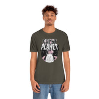 Ghost Planet - Pink Flower Logo - Unisex Jersey Short Sleeve Tee