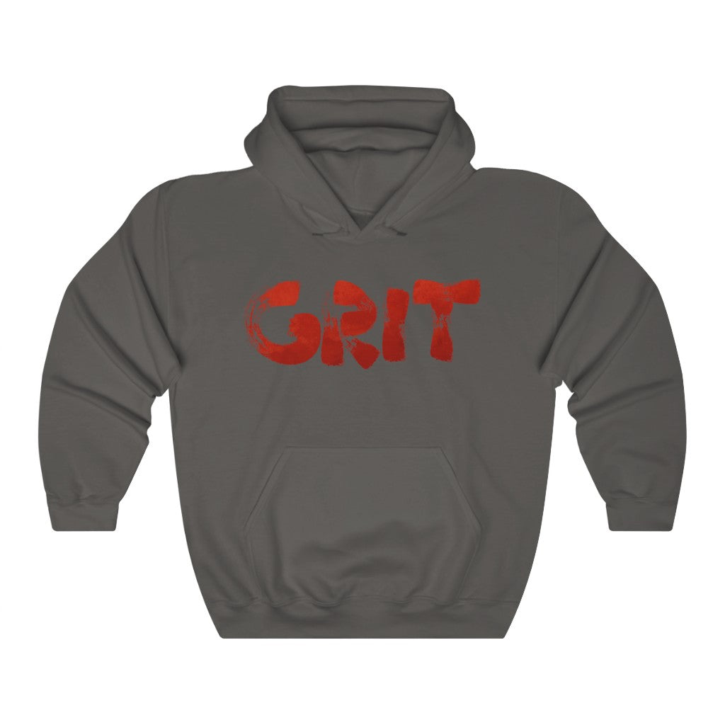 GRIT (Red Logo Design) - Heavy Blend™ Hooded Sweatshirt