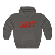 GRIT (Red Logo Design) - Heavy Blend™ Hooded Sweatshirt