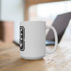 Code 45 (Black Logo Design) - White Coffee Mug 15oz