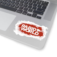 Rabid World (Red Splatter Logo Design) - Kiss-Cut Stickers
