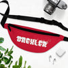 Drexler (White Logo Design) - Red Fanny Pack