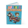 Misfitz Clubhouse - Logo/ Skateboard Design - Spiral Notebook