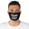 Frank At Home On The Farm (Logo Design) - Black Fabric Face Mask