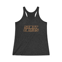 Scout Comics (Black Logo Design) - Women's Tri-Blend Racerback Tank