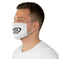 Distorted (Black Logo) - Fabric Face Mask