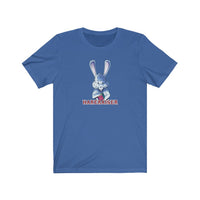 Stabbity Bunny (Harerasier Front Facing Design) - Unisex Jersey Short Sleeve Tee