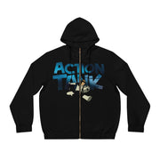 Action Tank -  Blue Logo Design - Men's Full-Zip Hoodie (AOP)