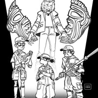 Ninja Scouts And The Mask Humbaba - Coloring Book Cover