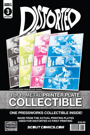 Distorted #3 - PRESSWORKS PACK - Comic Art - 1 Of 1 Printer Plate