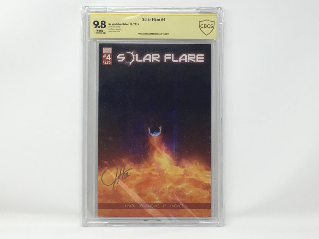 CBCS Graded - Solar Flare #4 - Original Kickstarter Sunburst Cover - Signature Series - 9.8
